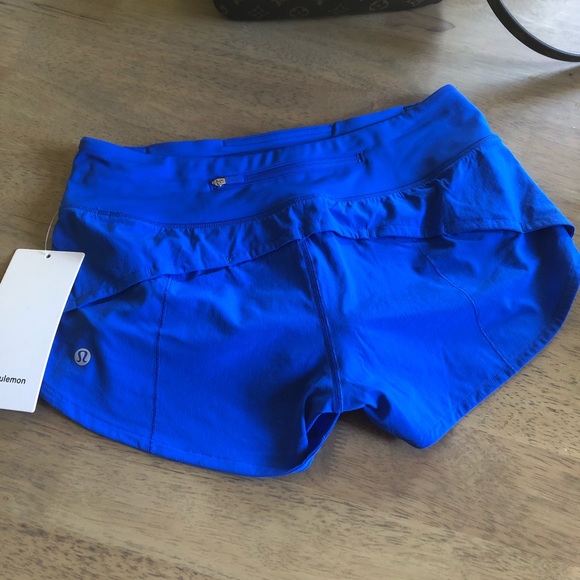 Cerulean blue speed up shorts size 4 lululemon - Picture 3 of 8